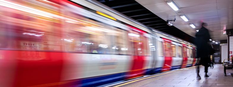 Metro Prague Train Station Moving Fast